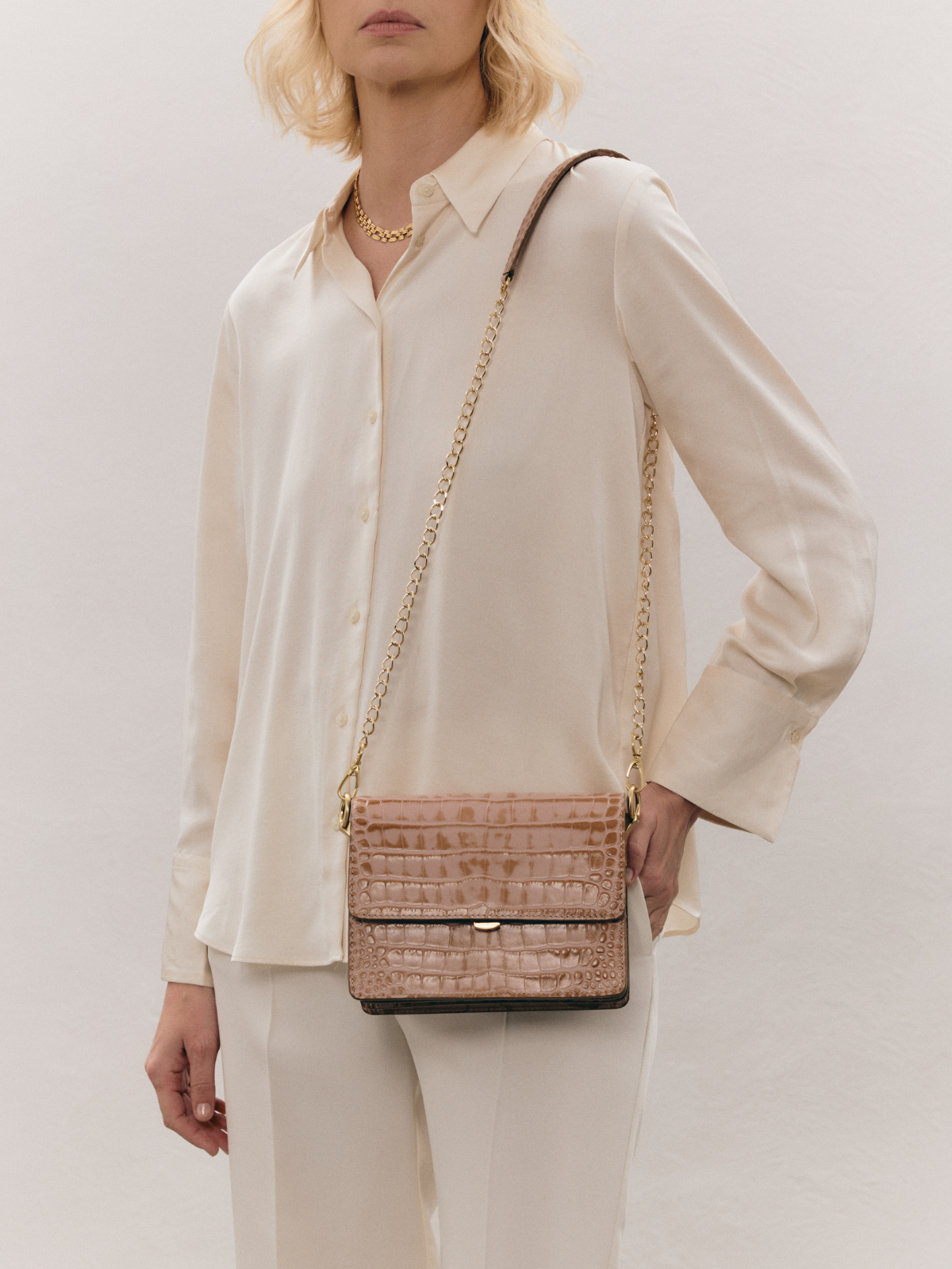 MINI HARMONY pudrowa polska skórzana mała damska torebka.png