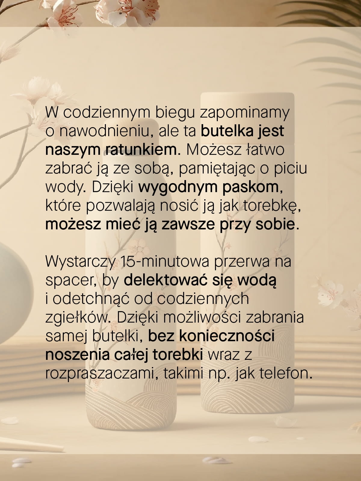 MIZUU czarna butelka na wodę daag