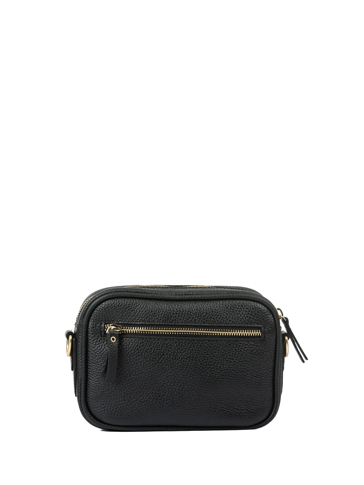 BETTY czarna mała skórzana torebka damska listonoszka