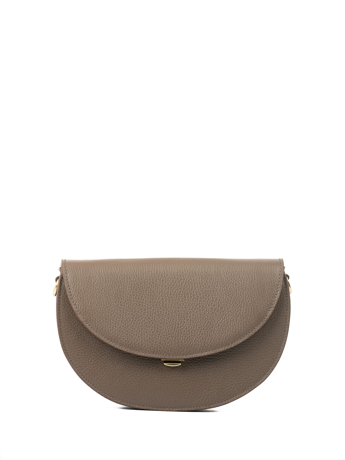 ROSALIE taupe groszek skórzana torebka damska półksiężyc