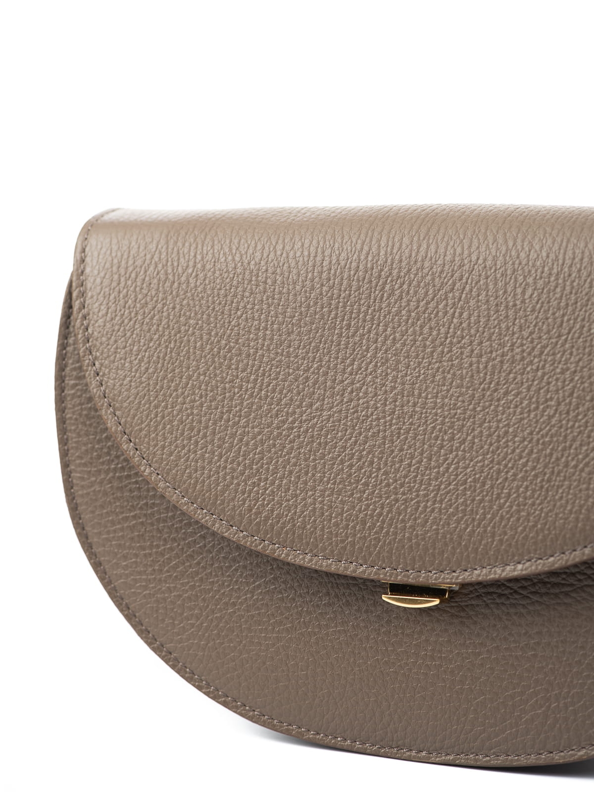 ROSALIE taupe groszek skórzana torebka damska półksiężyc