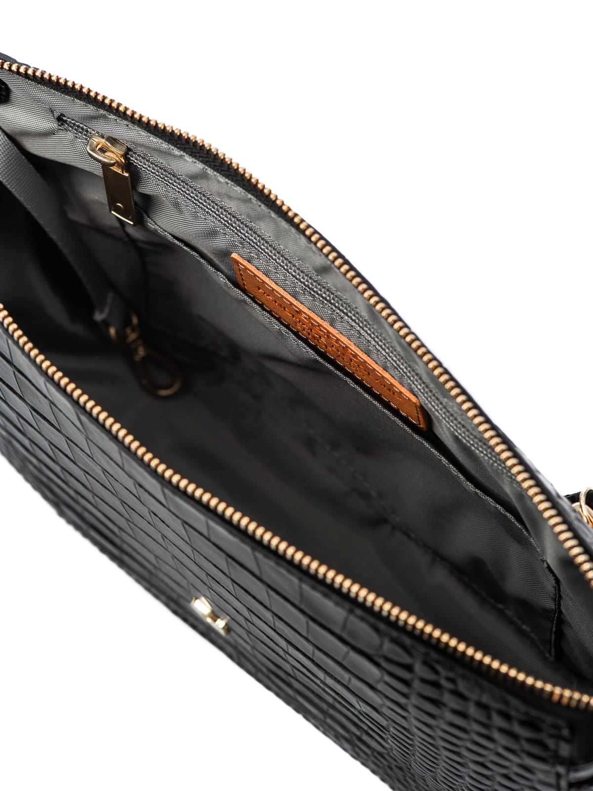 CHARLOTTE czarna skórzana torebka damska półksiężyc torba na ramię