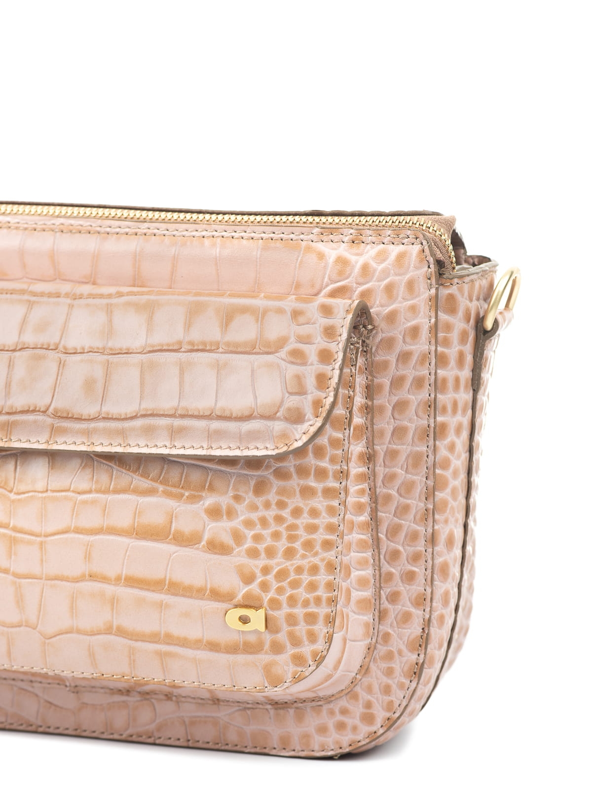 MARLOTTE pudrowa skórzana duża torebka damska listonoszka torba na ramię.JPG