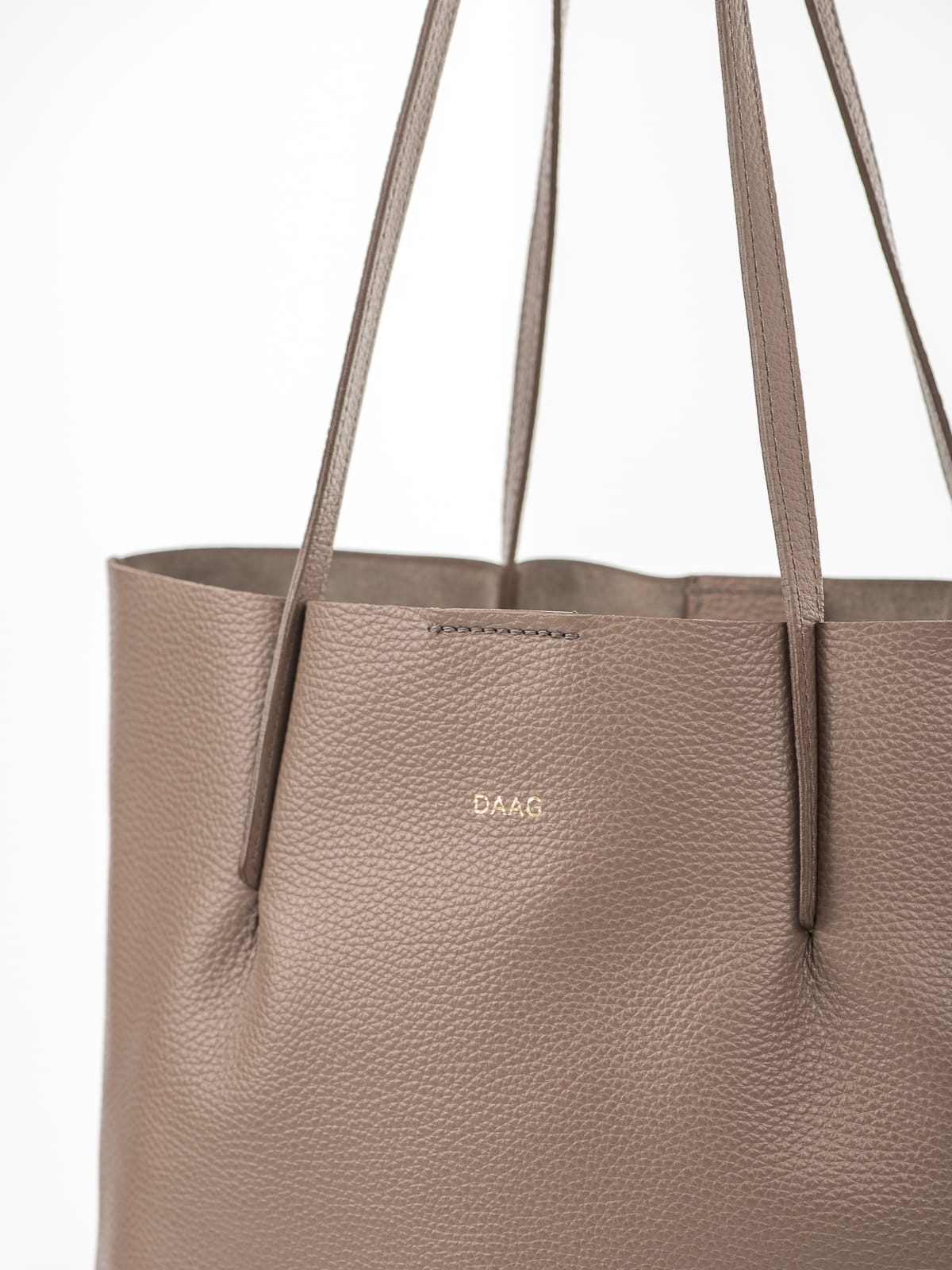 BLANKA taupe torba shopper damska duża skórzana shopperka