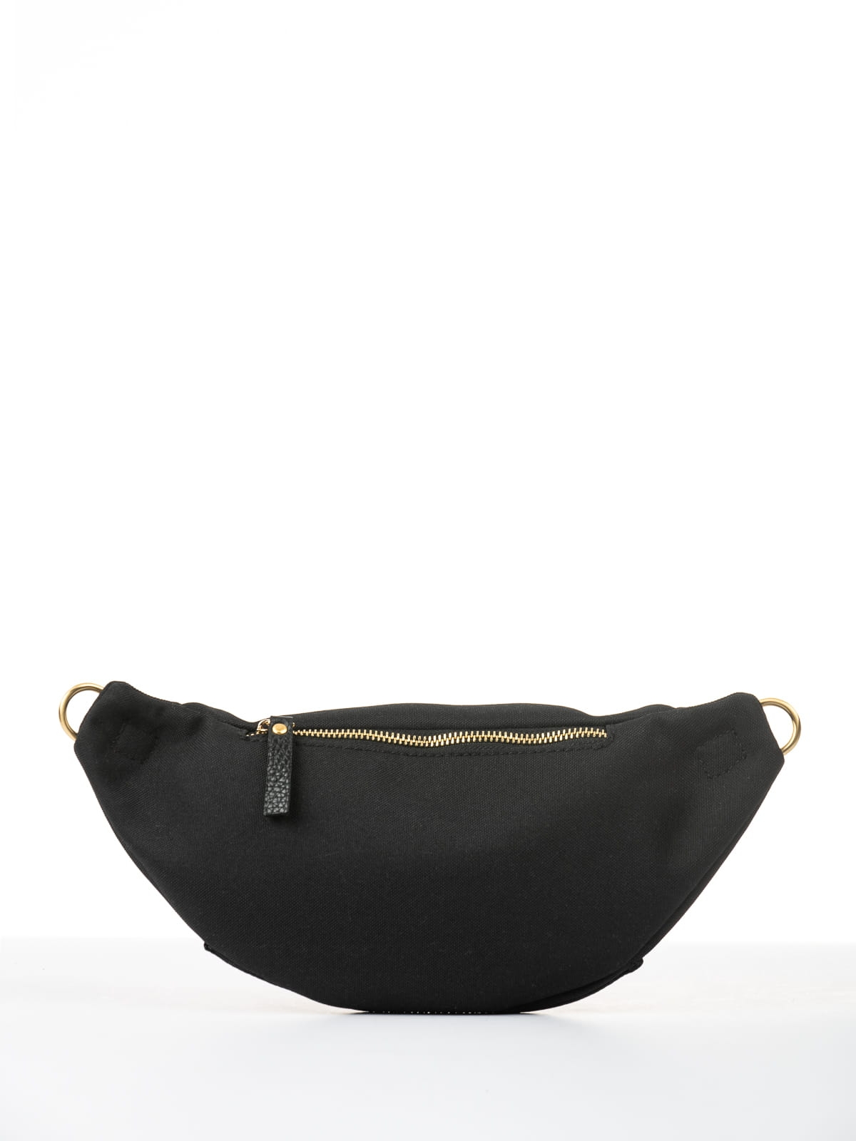 LARISSA czarna tkanina duża damska nerka saszetka torebka .JPG