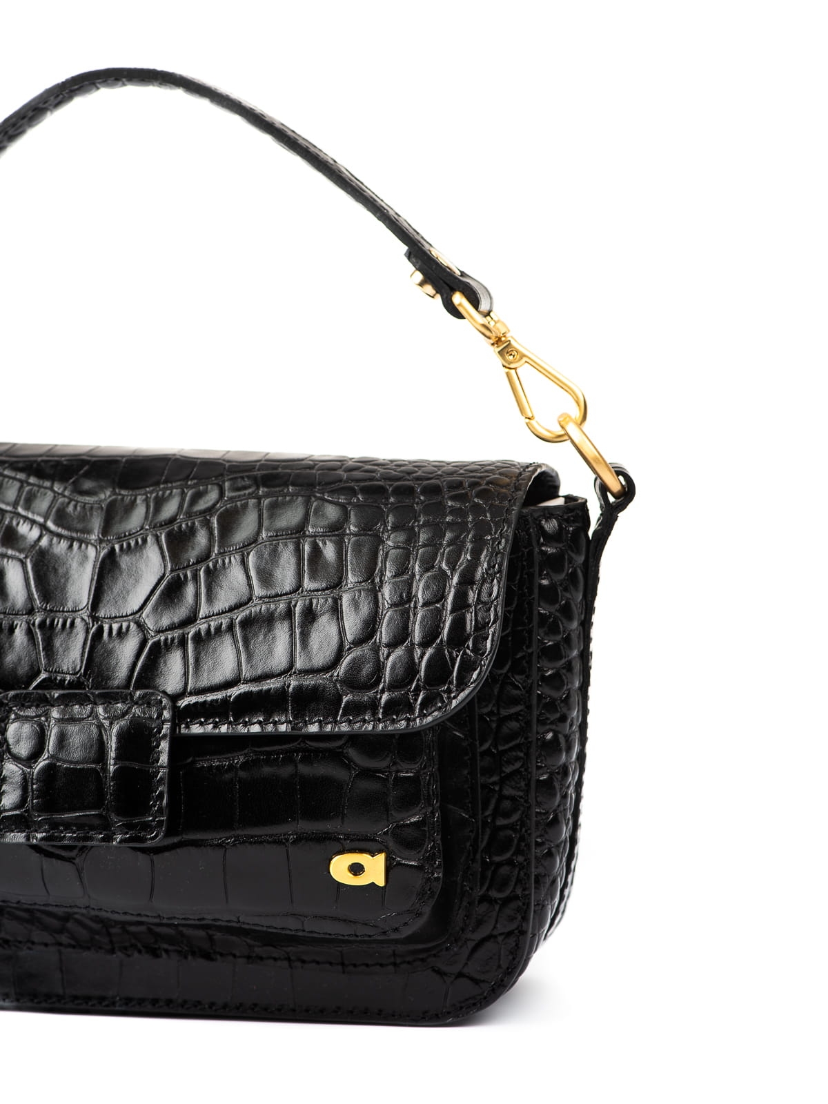 MINI MADELINE czarna skórzana mała torebka damska na ramię  .JPG