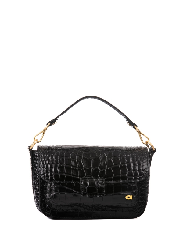 MINI MADELINE czarna skórzana mała torebka damska na ramię  .JPG