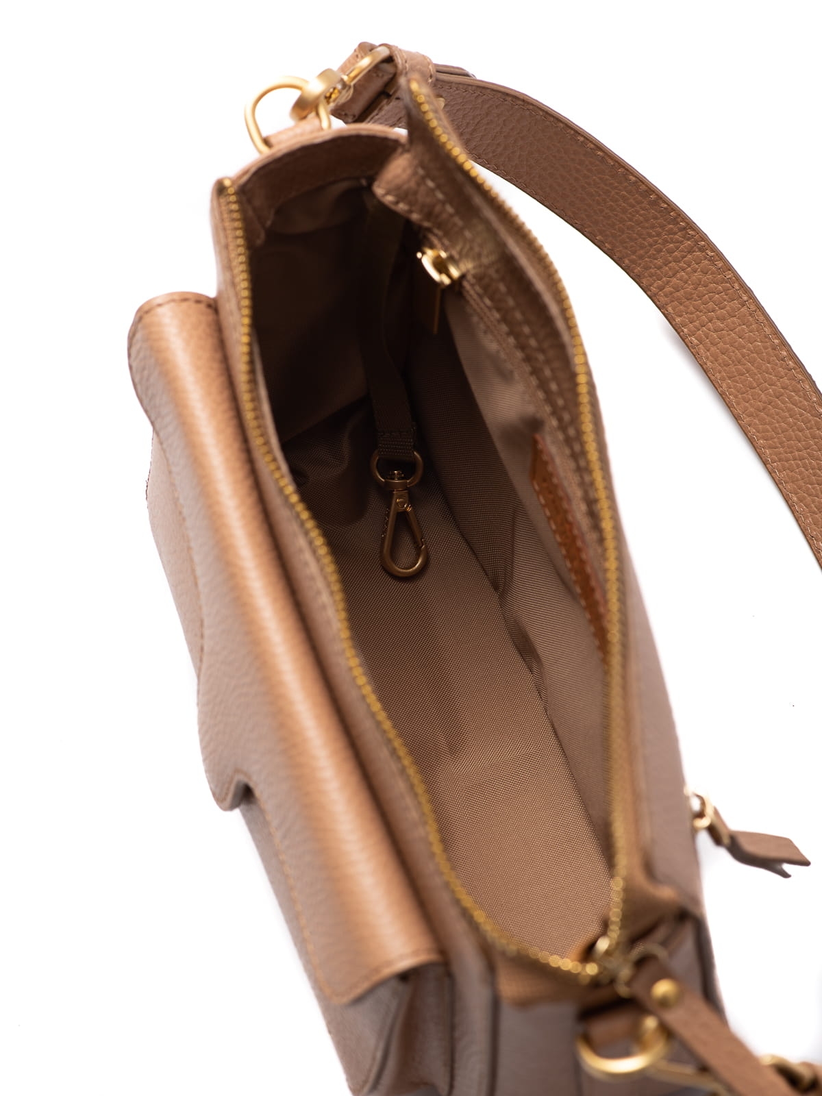 Mini Marlotte skórzana torebka damska listonoszka torba na ramię beż.jpg