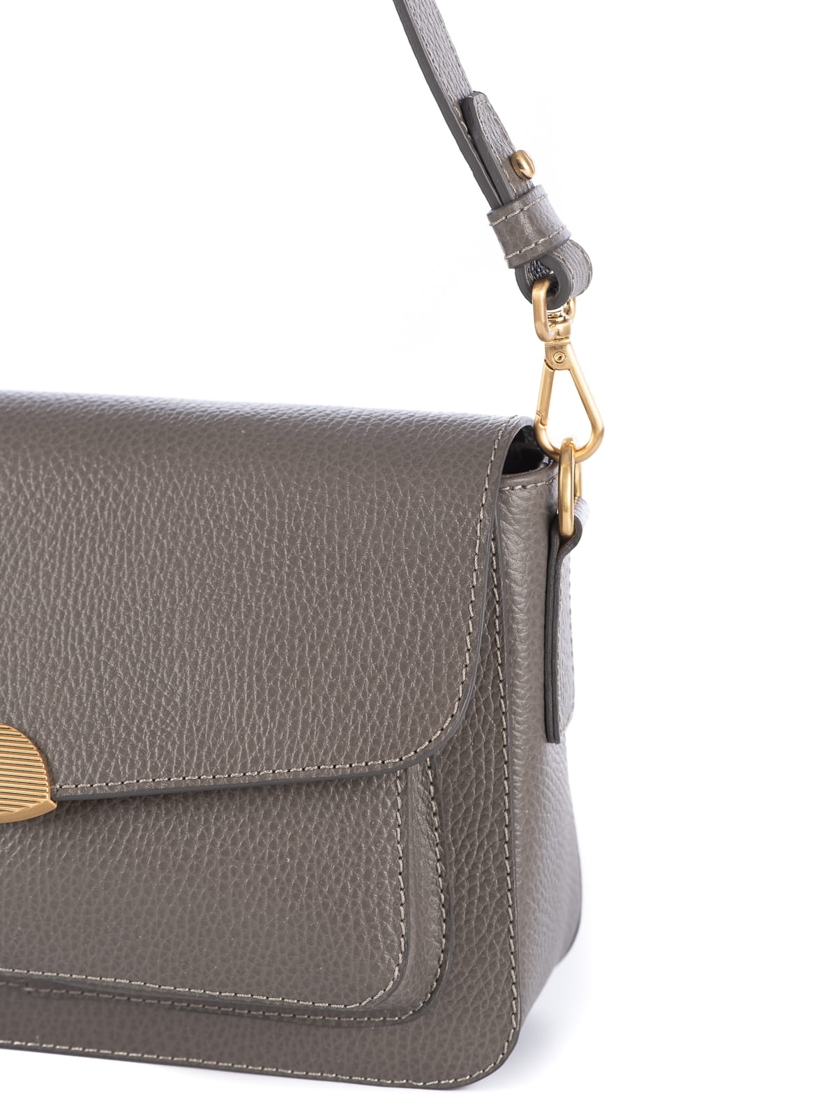 LYNETTE skórzana torebka damska duża listonoszka złoty element szary.jpg
