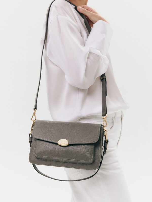 LYNETTE szara skórzana torebka damska duża listonoszka złoty element.jpg
