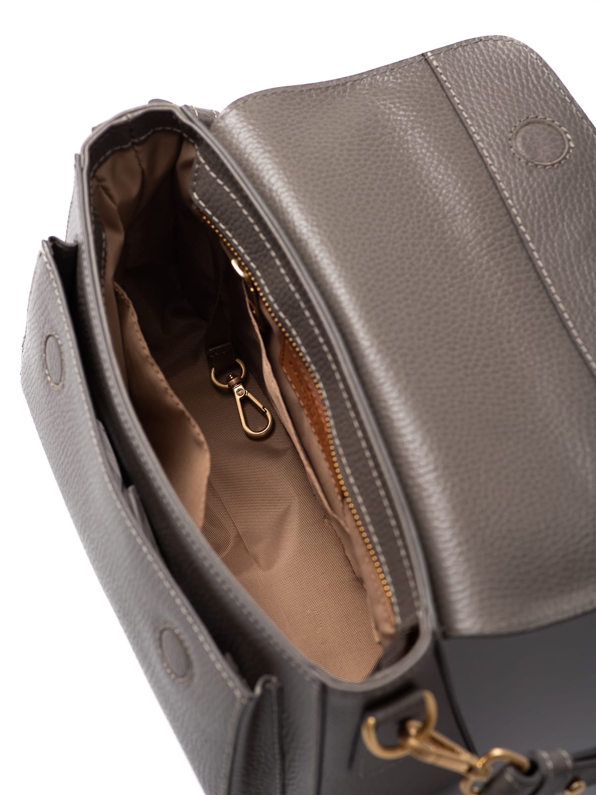 LYNETTE szary skórzana torebka damska duża listonoszka złoty element.jpg