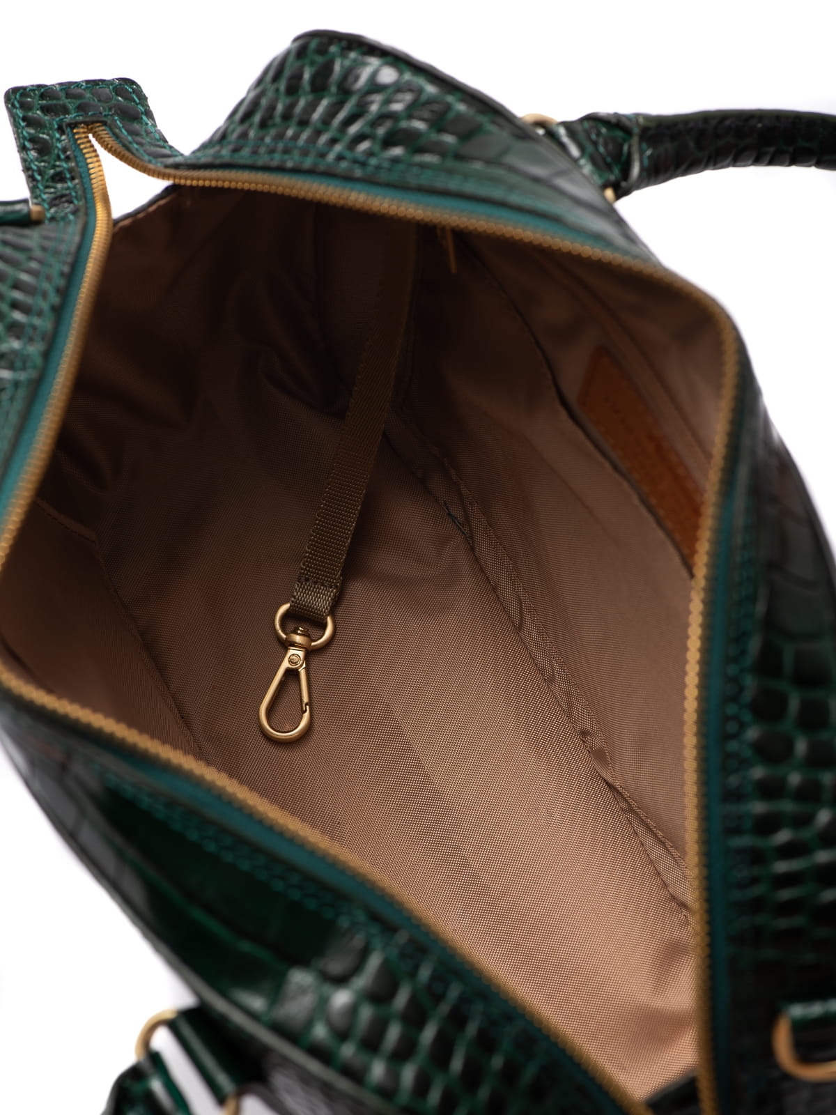 MORGAN zielona butelkowa polska torebka handmade kuferek croco.jpg