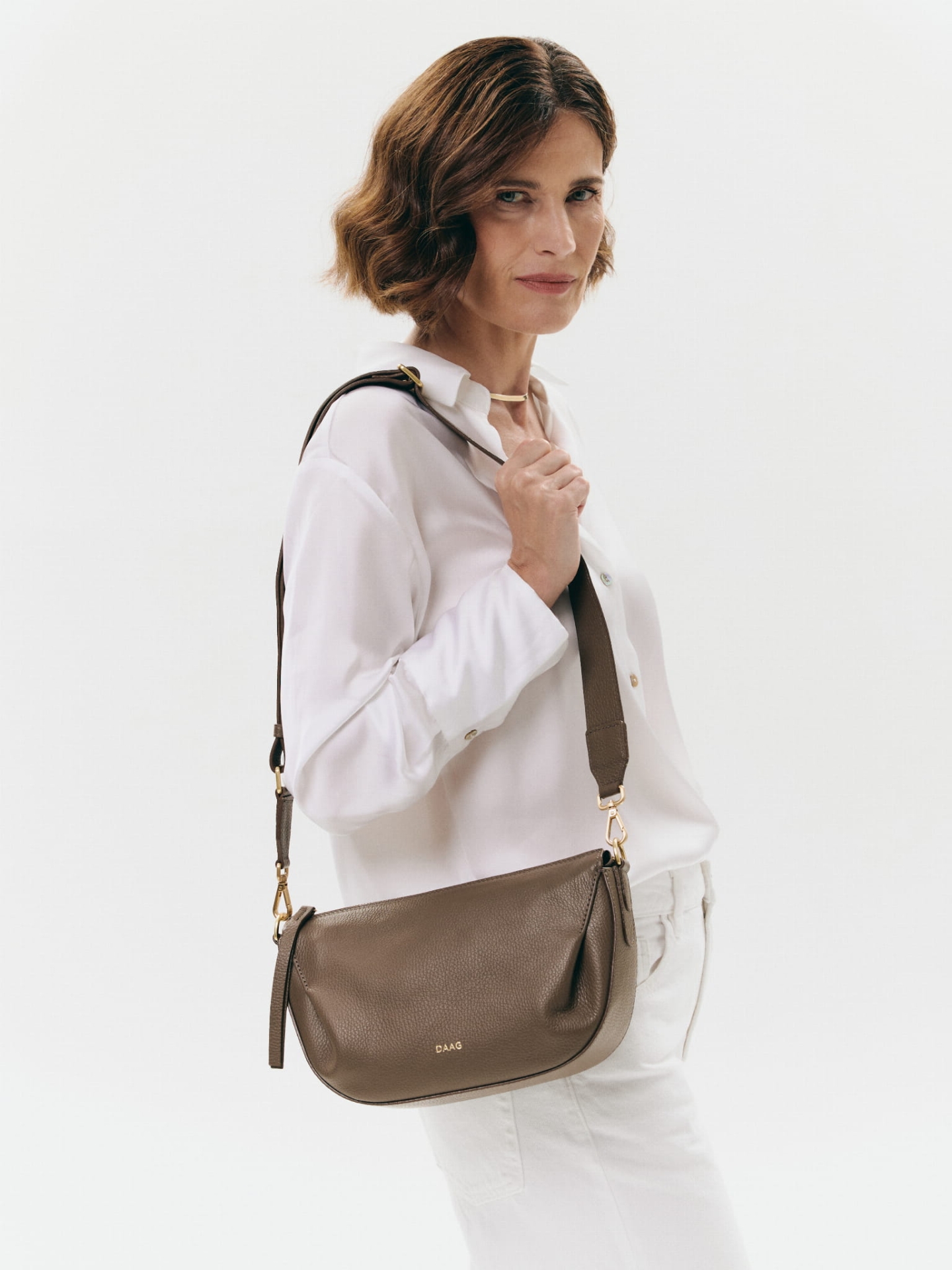 Penelope skórzana torebka taupe damska listonoszka torba na ramię.jpg