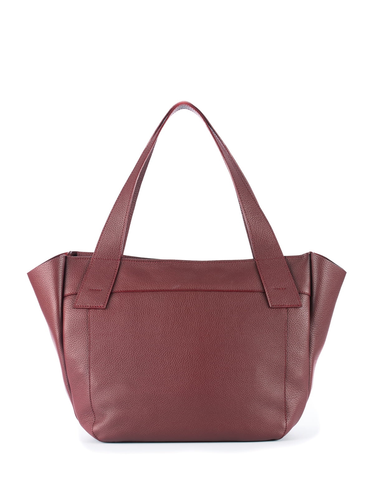 ISABELLA bordowa burgundowa skórzana torba damska shopperka.jpg