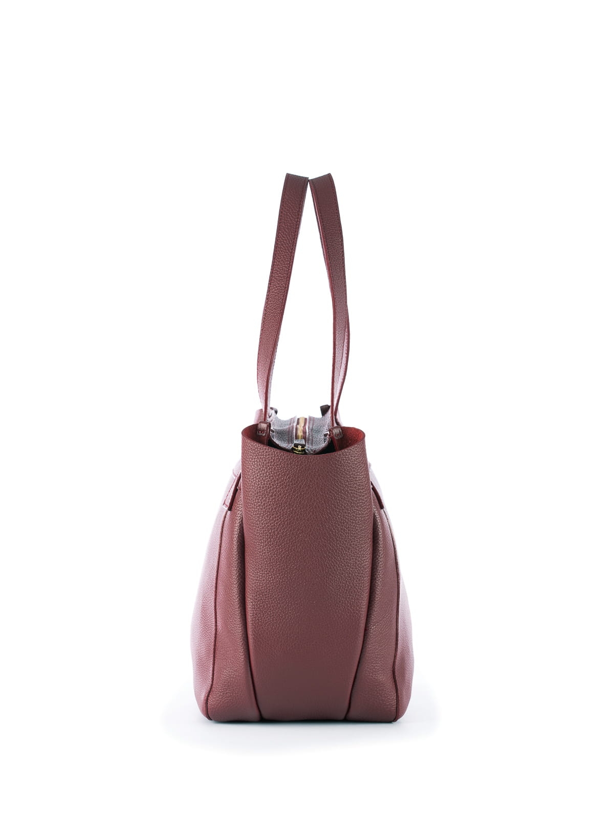 ISABELLA bordowa burgundowa skórzana torba shopperka damska.jpg