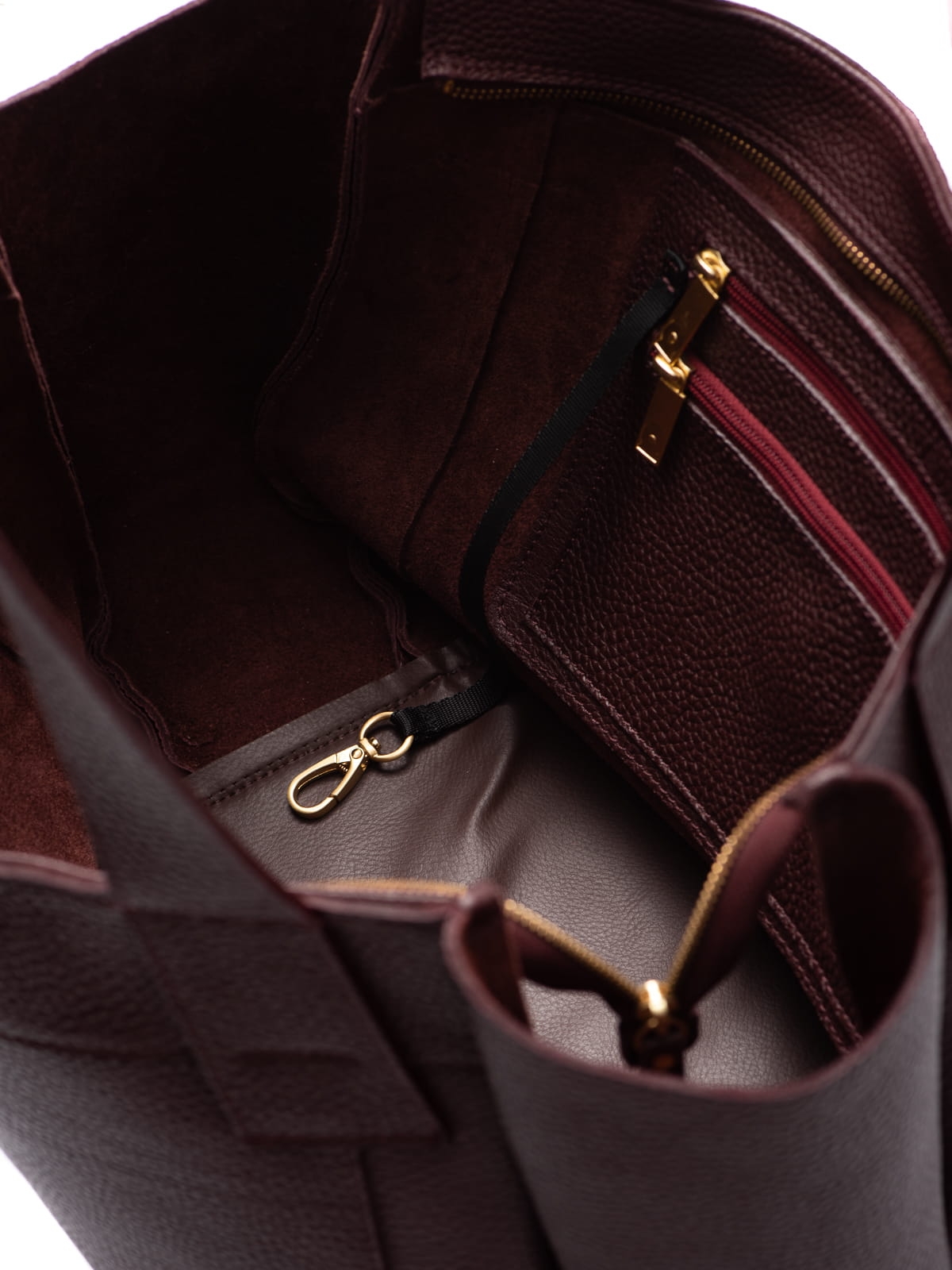 ISABELLA śliwkowa skóra naturalna torba shopper damska duża shopperka.jpg