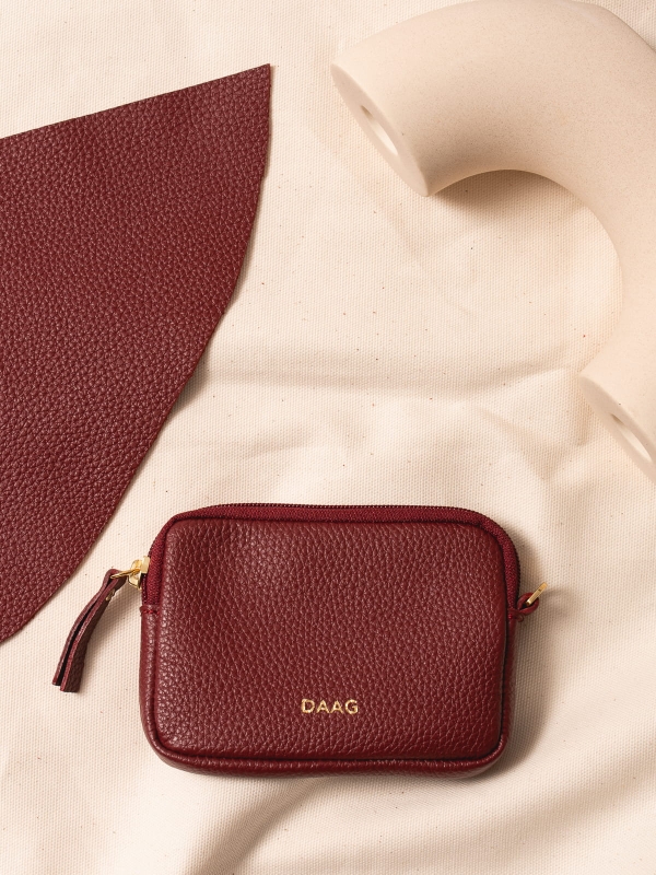 VICKI bordowe groszek skórzane etui kosmetyczka zero waste.jpg