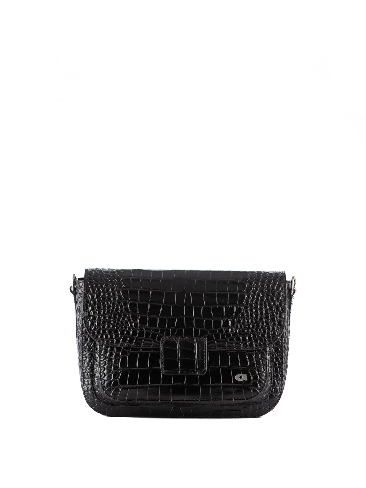 MADELINE czarna skórzana torebka damska duża srebrne okucia.JPG