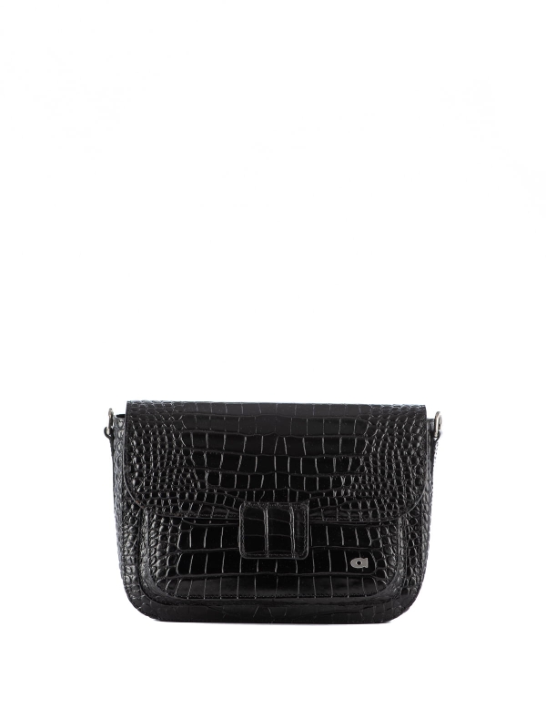 MADELINE czarna skórzana torebka damska duża srebrne okucia.JPG