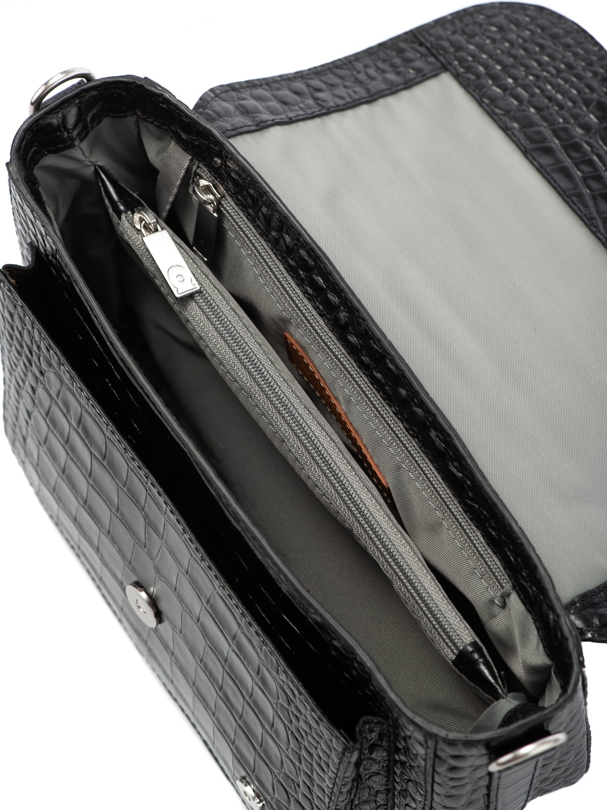 MADELINE czarna skórzana torebka damska duża srebrne okucia.JPG