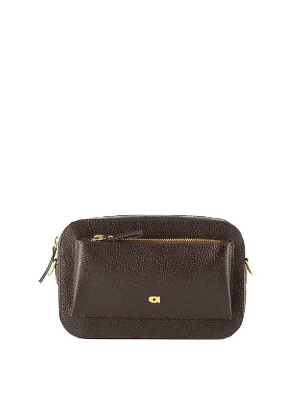 SALLY 1 brązowa groszek skórzana torebka damska listonoszka.JPG