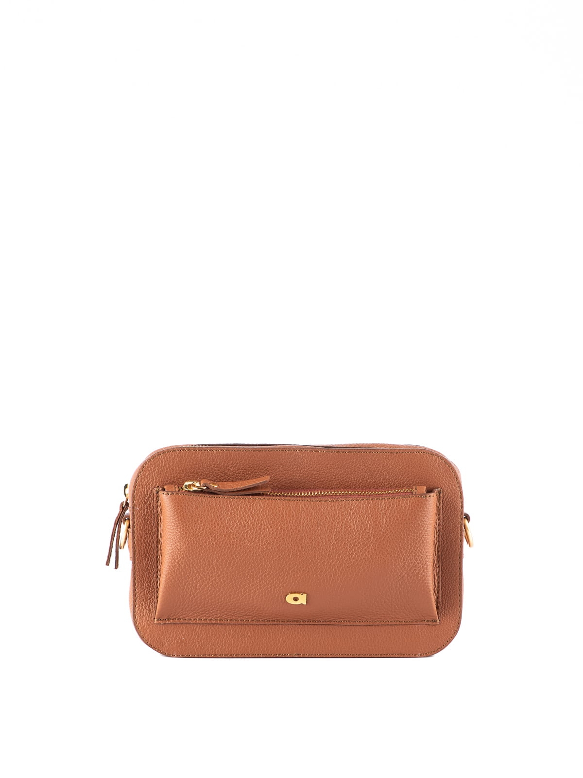 SALLY 1 koniak groszek skórzana torebka damska listonoszka.JPG