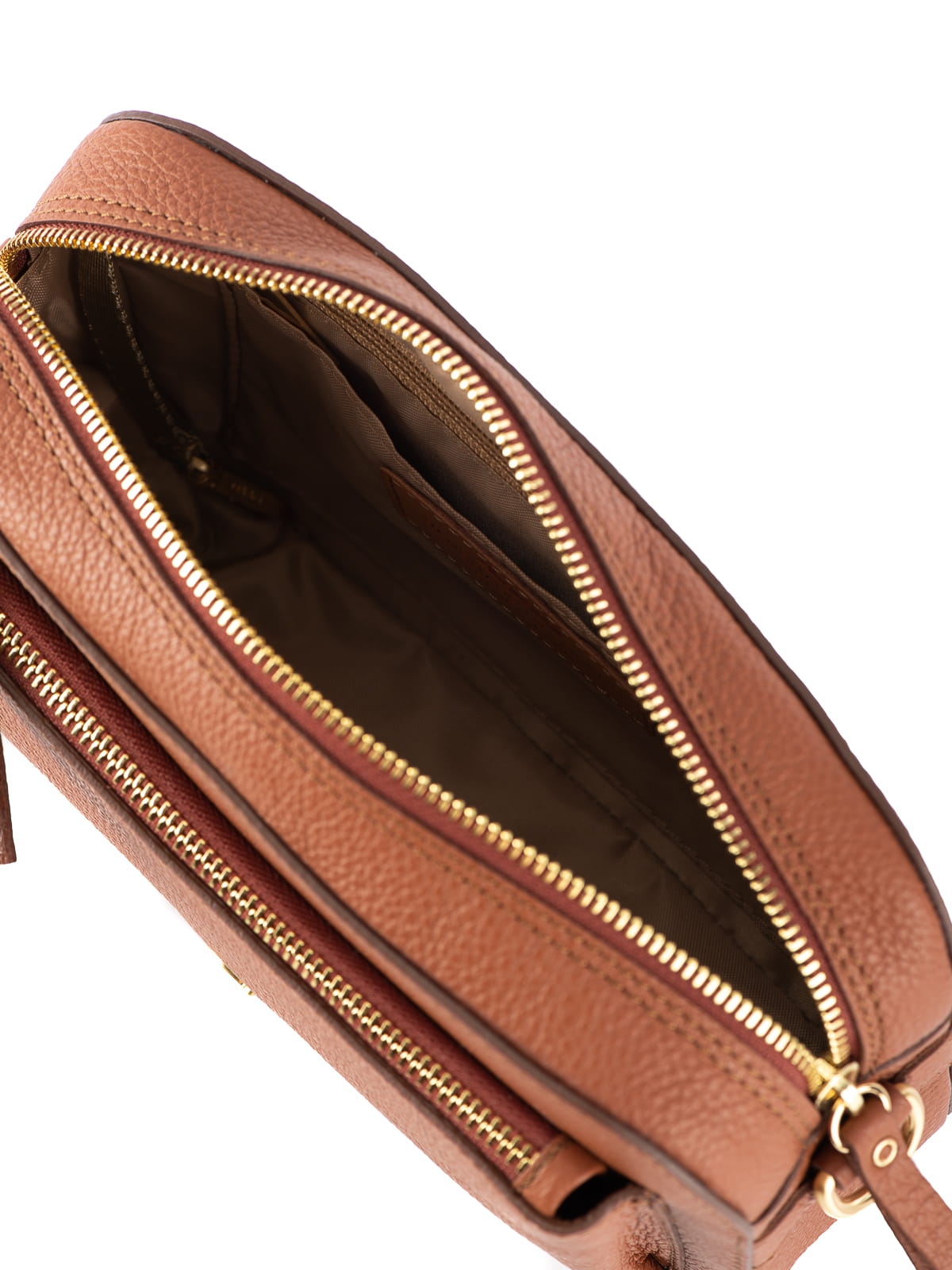 SALLY 1 koniak groszek skórzana torebka damska listonoszka.JPG