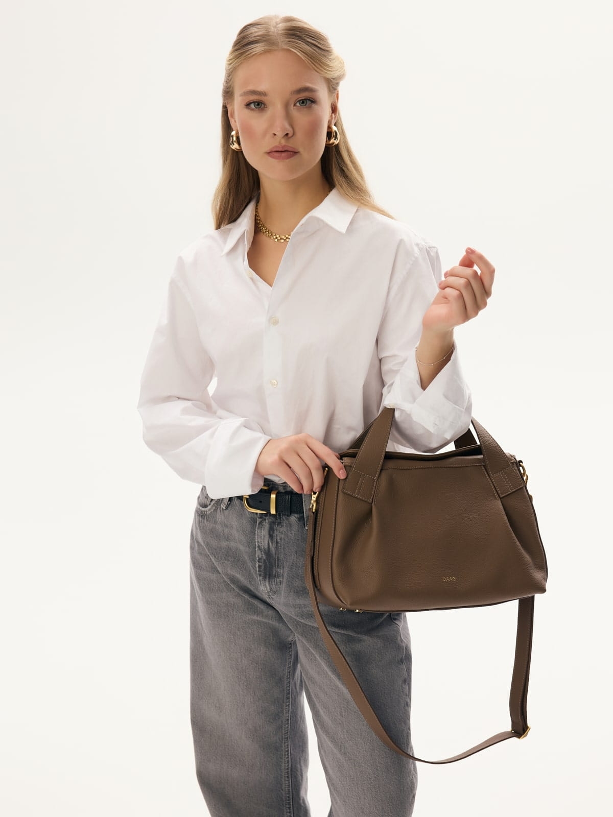 SIEMPRE dark nude duża skórzana torebka kuferek.jpg