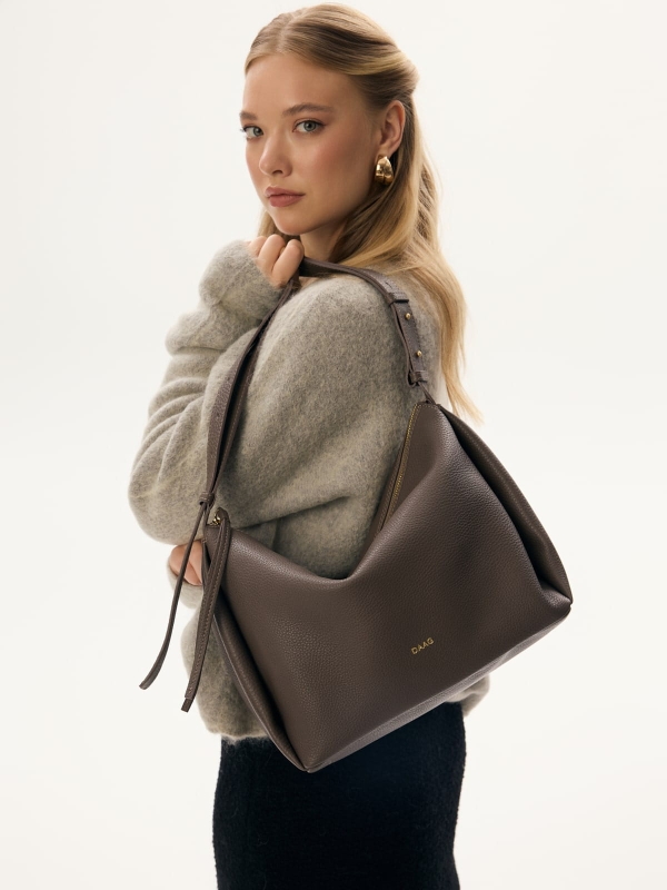 FLORENCE taupe skórzana torebka damska listonoszka torba na ramię.jpg