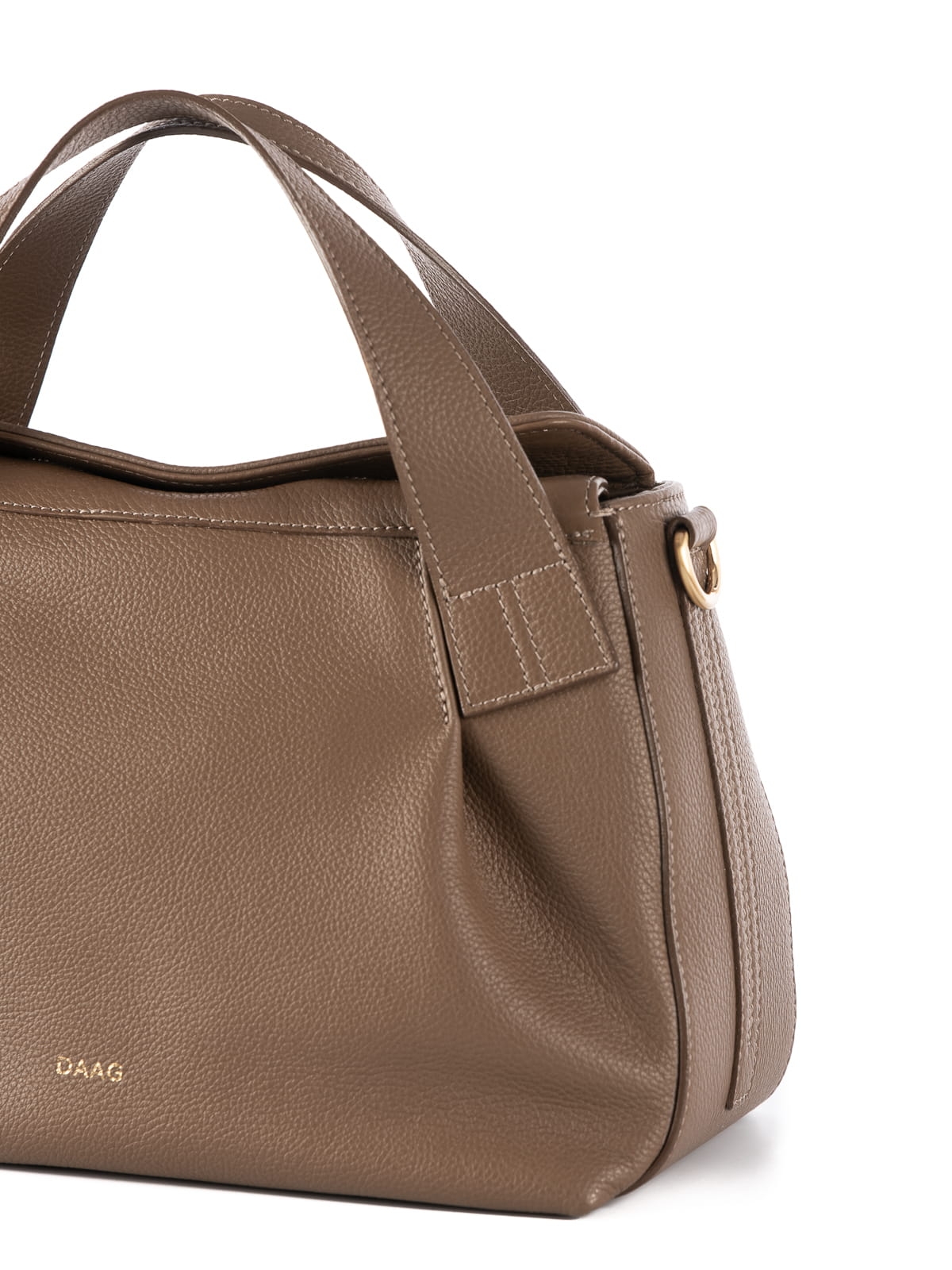 SIEMPRE dark nude duża skórzana torebka kuferek.JPG