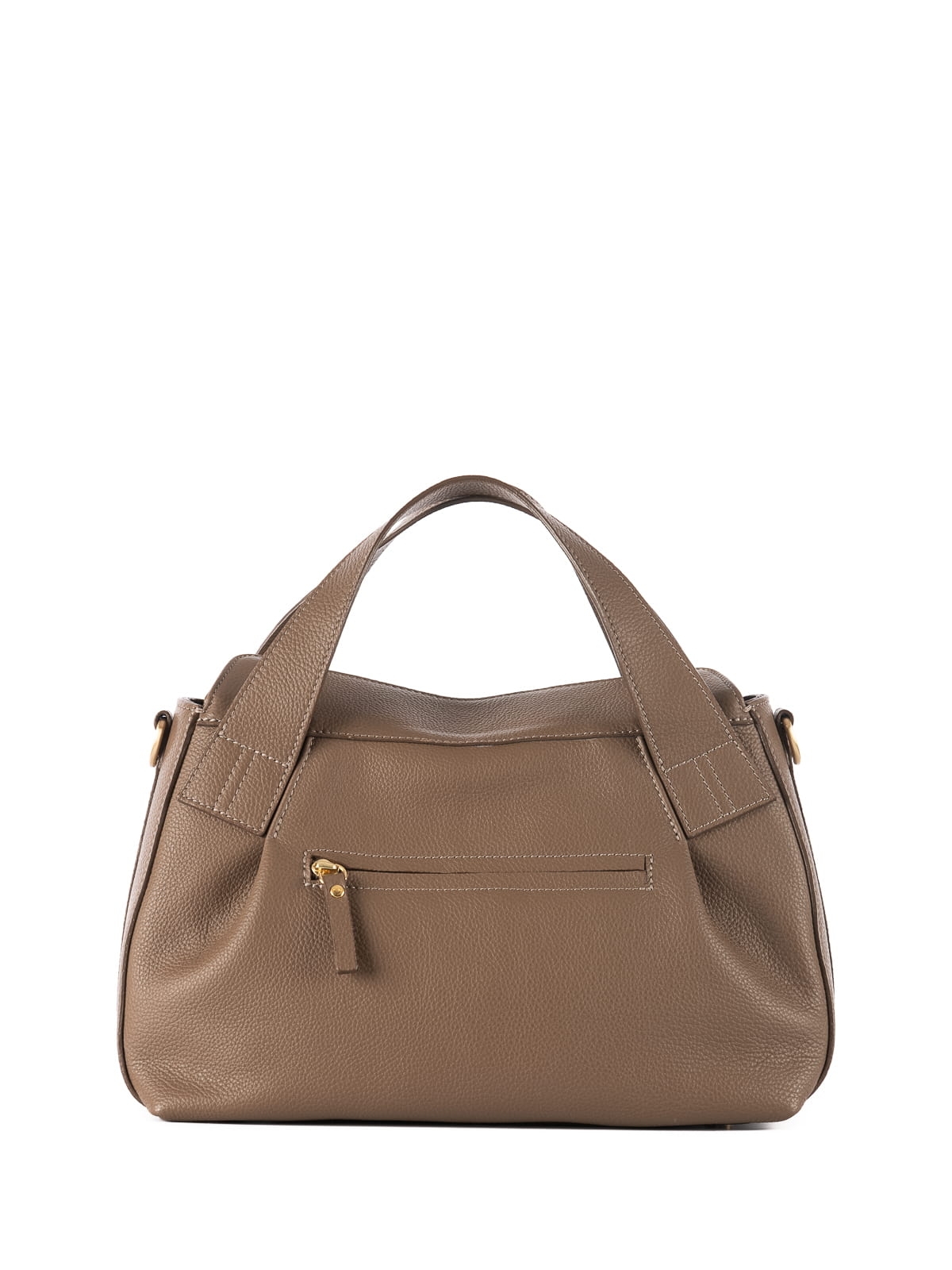 SIEMPRE dark nude duża skórzana torebka kuferek.JPG