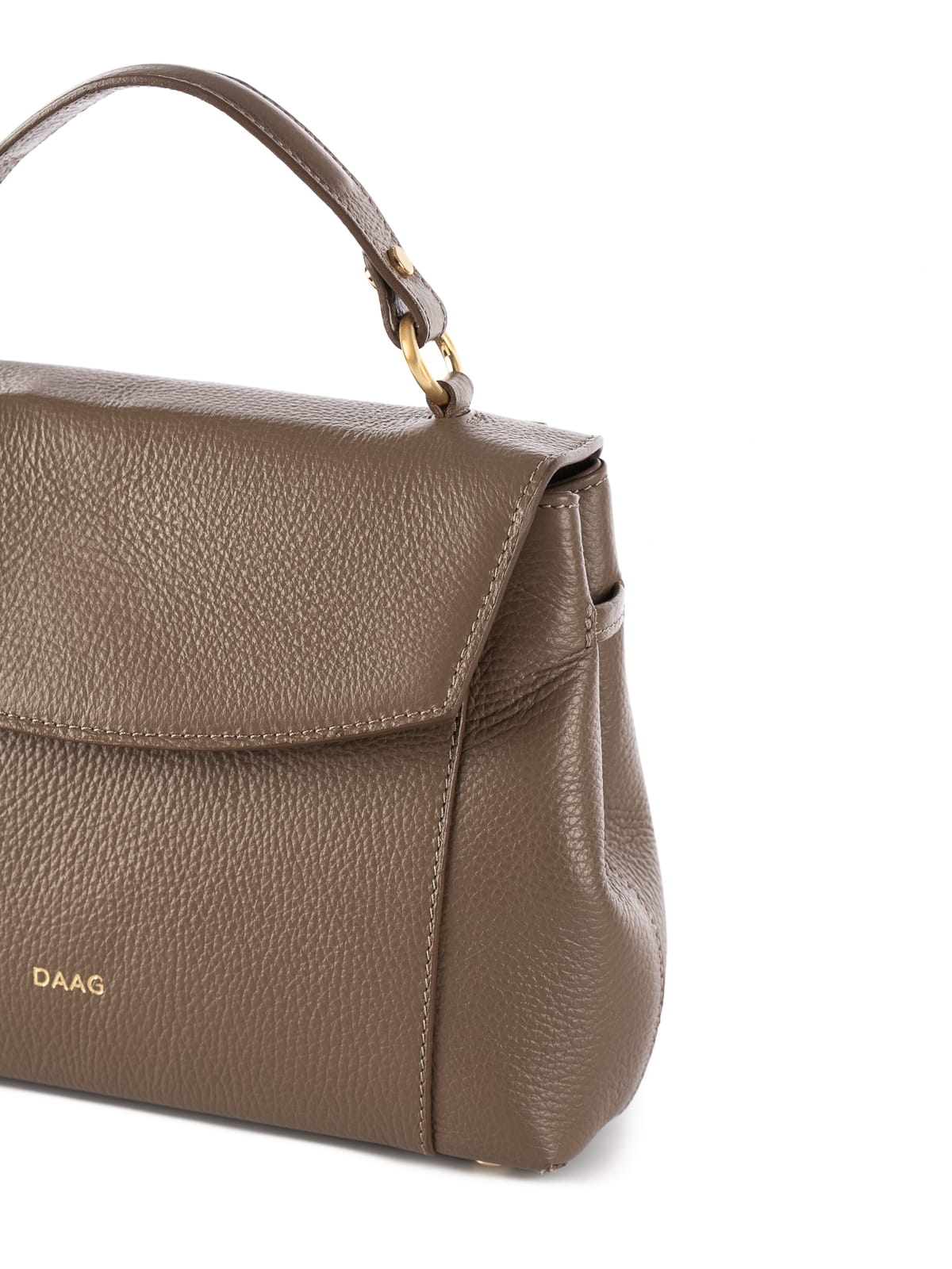 OPHELIA dark nude groszek skórzana torebka damska kuferek do ręki.JPG