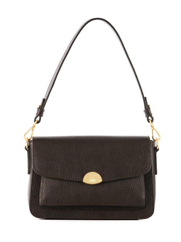 LYNETTE ciemny brąz groszek skórzana torebka damska.JPG