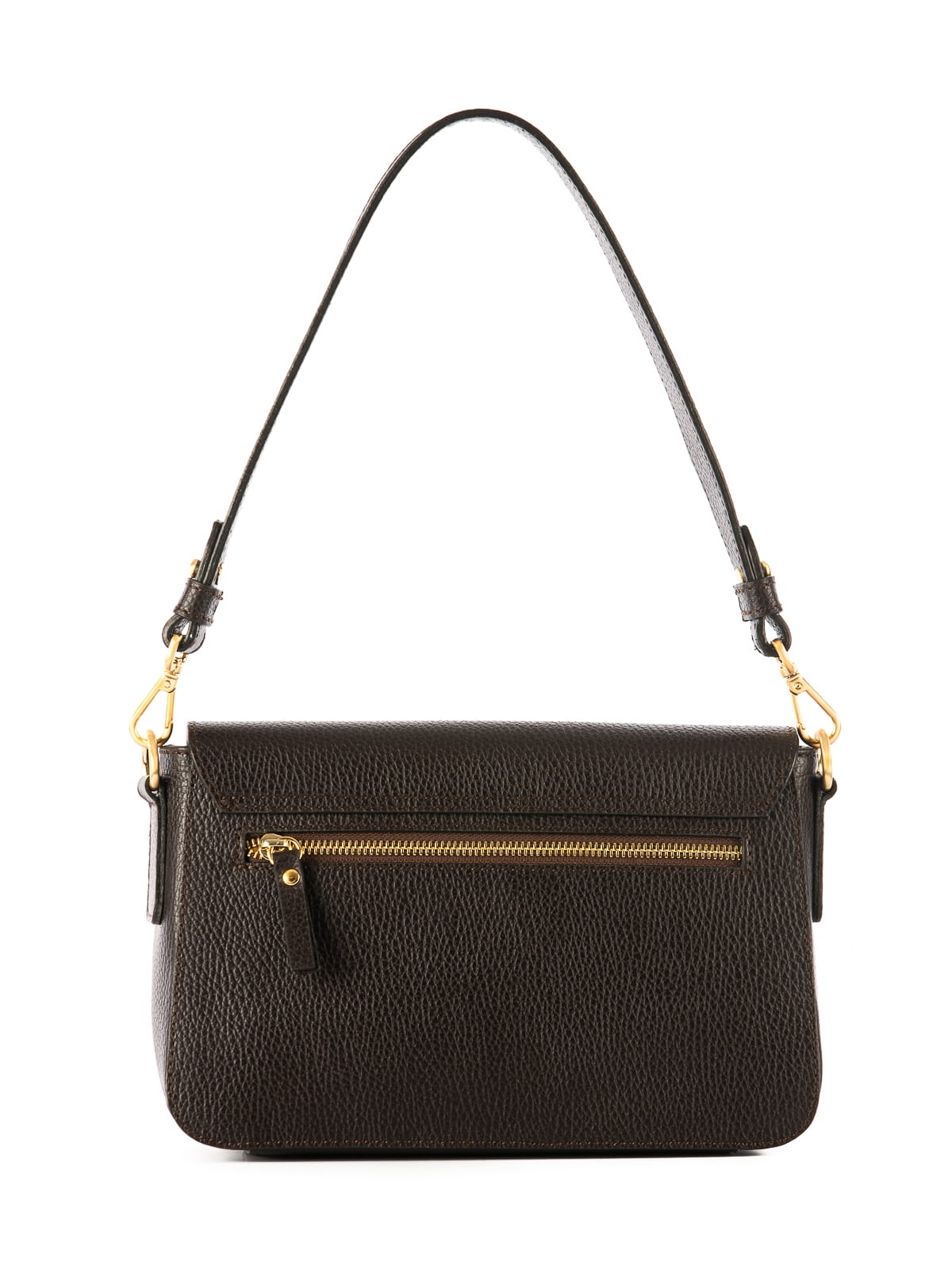 LYNETTE ciemny brąz groszek skórzana torebka damska.JPG