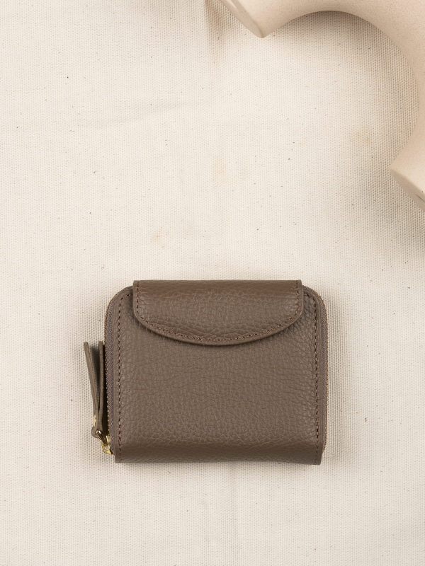 taupe portfel skórzany damski taupe groszek.JPG