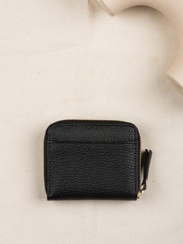 DIANA czarny portfel damski skórzany groszek.JPG