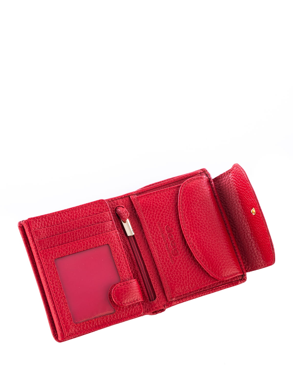 MELANIE skórzany portfel damski czerwony groszek.JPG