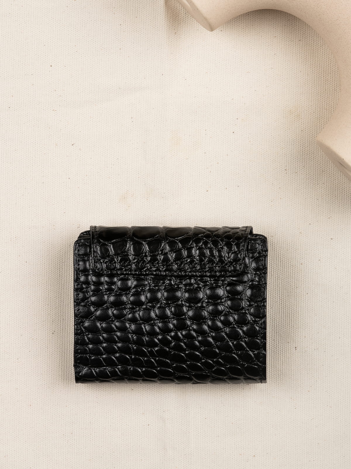 MELANIE czarny skórzany croco portfel damski croco.JPG