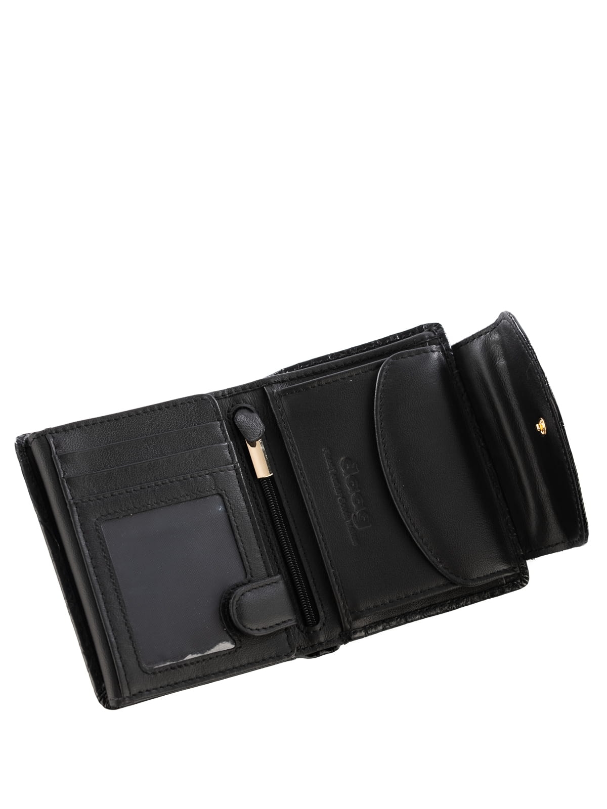 MELANIE czarny skórzany croco portfel damski.JPG