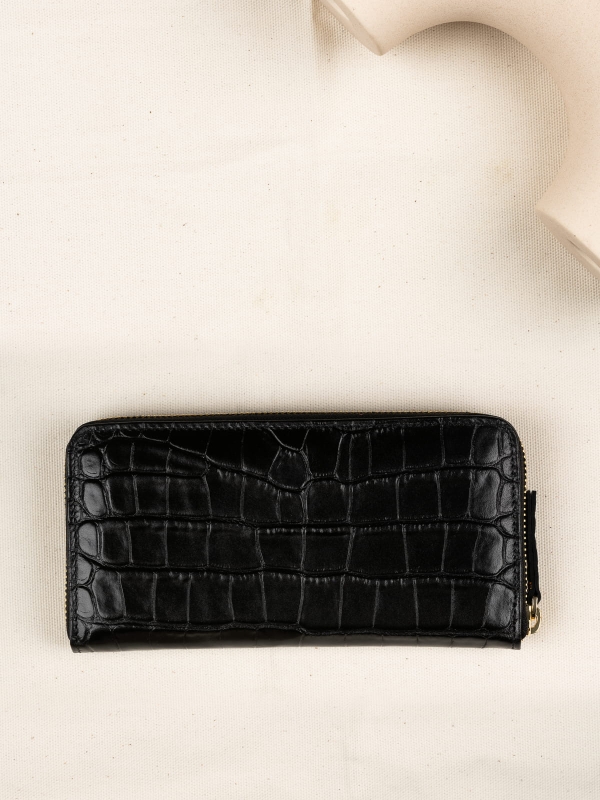 MADISON czarny skórzany croco portfel damski.JPG