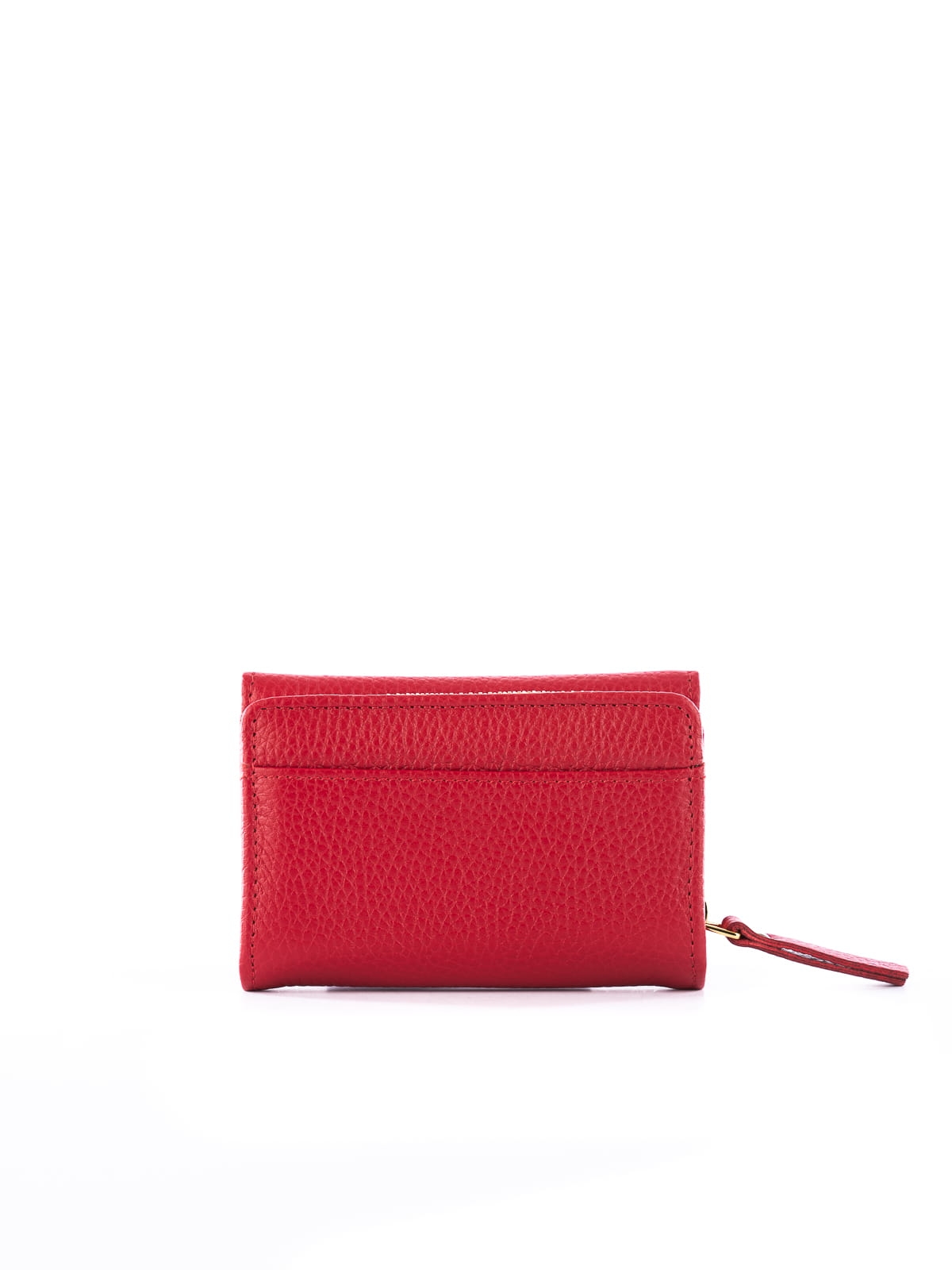 LINDA czerwony skórzany damski portfel groszek.JPG