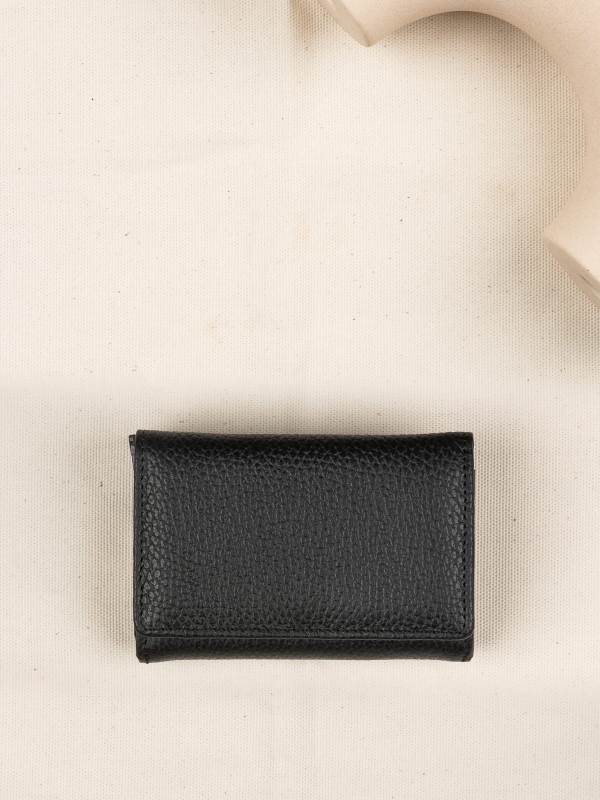 LINDA czarny skórzany portfel damski czarny groszek.JPG