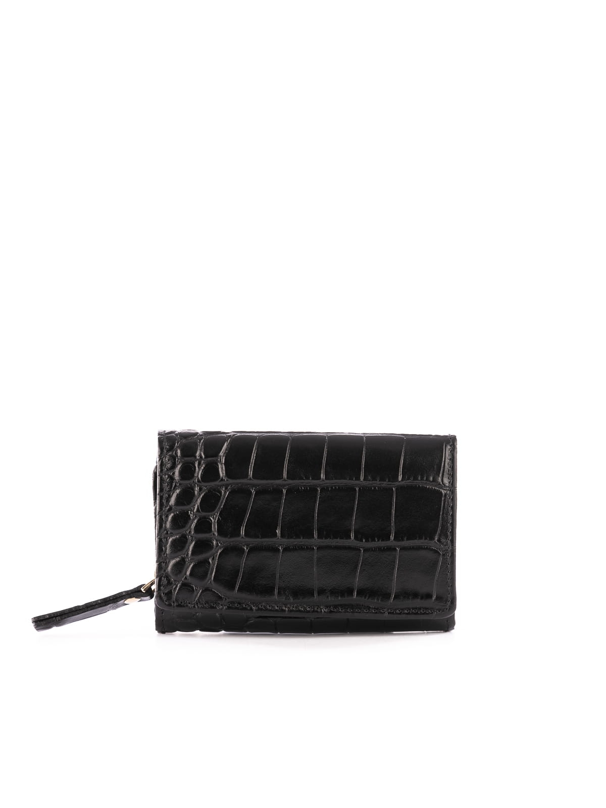 LINDA czarny skórzany portfel damski croco.JPG