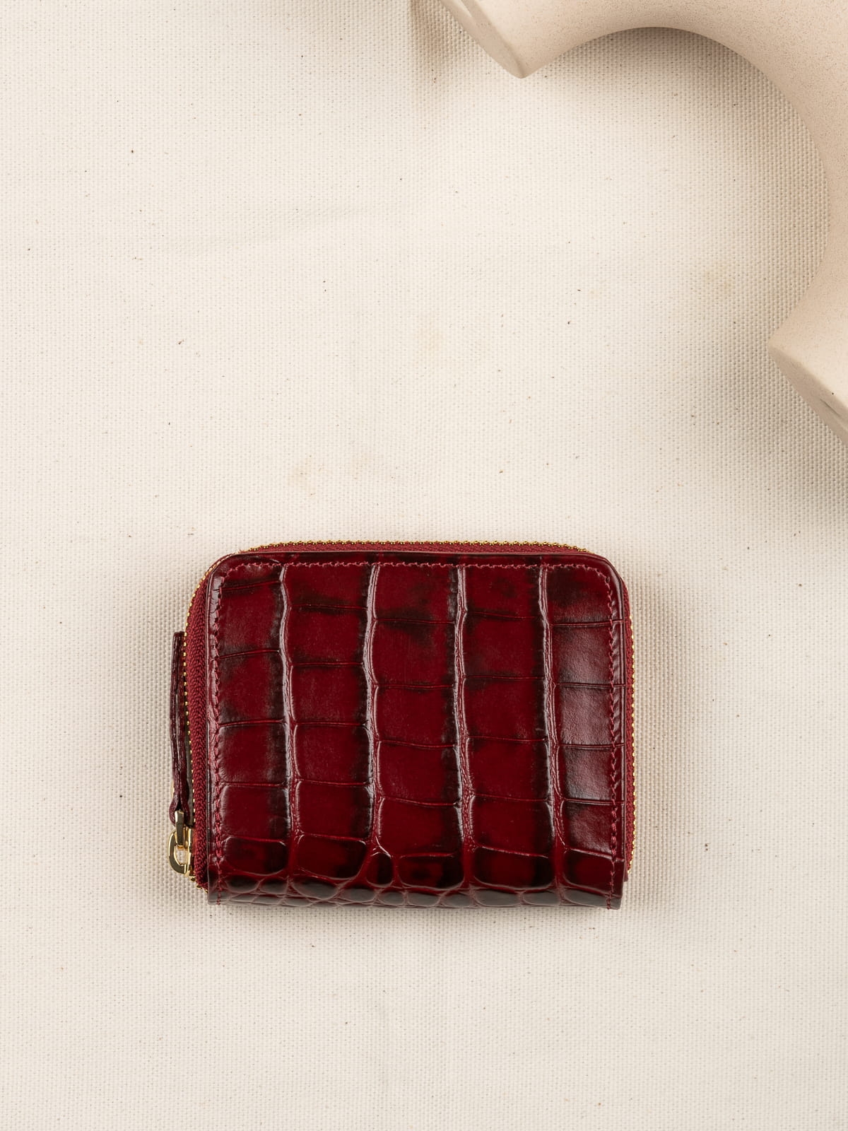 DIANA czerwony damski portfel skórzany croco.JPG