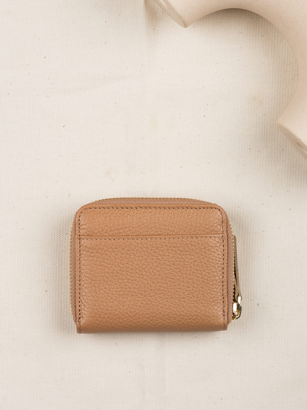 DIANA beż damski portfel skórzany groszek.JPG