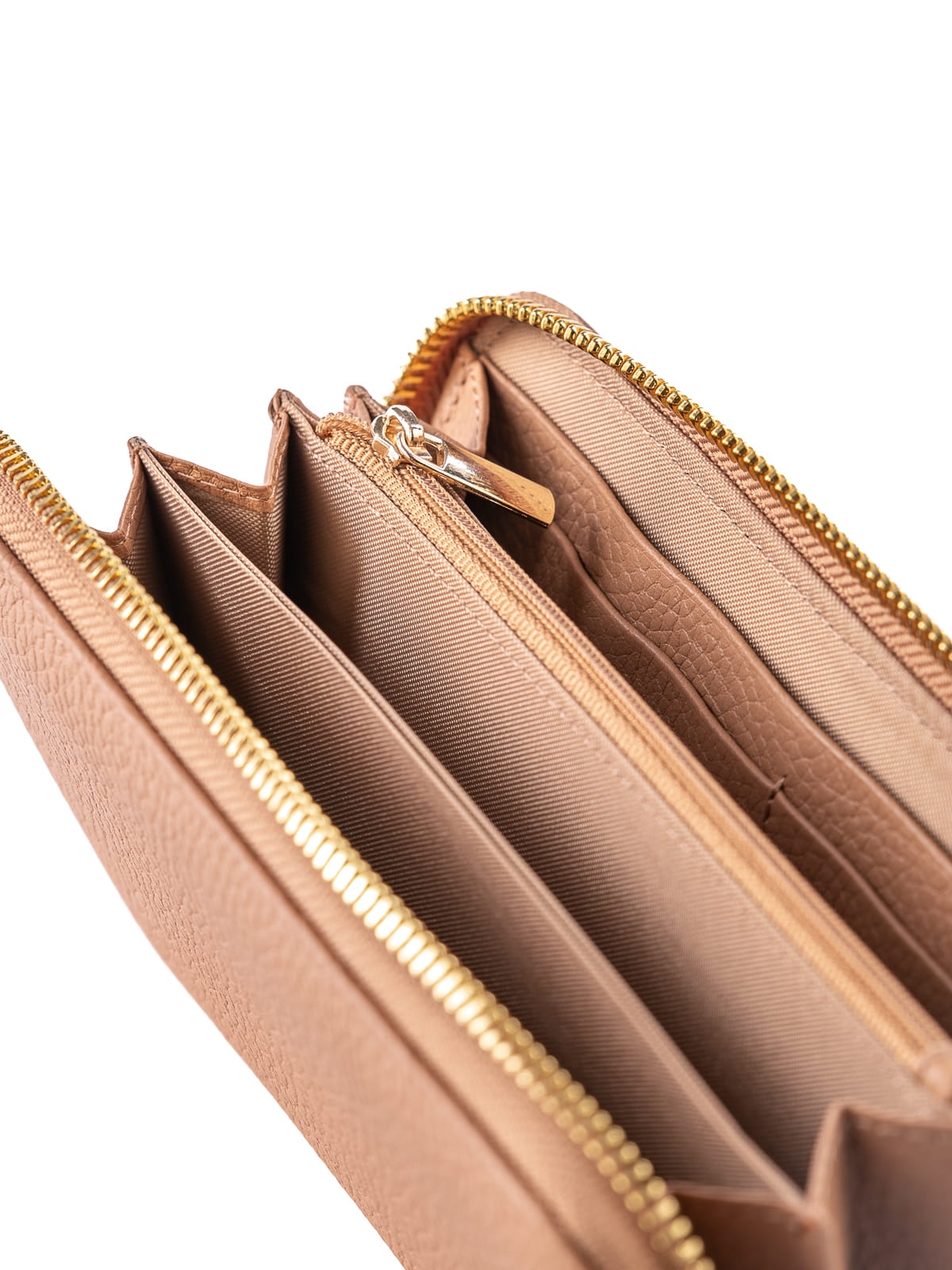 MADISON beż groszek skórzany portfel damski beżowy.JPG