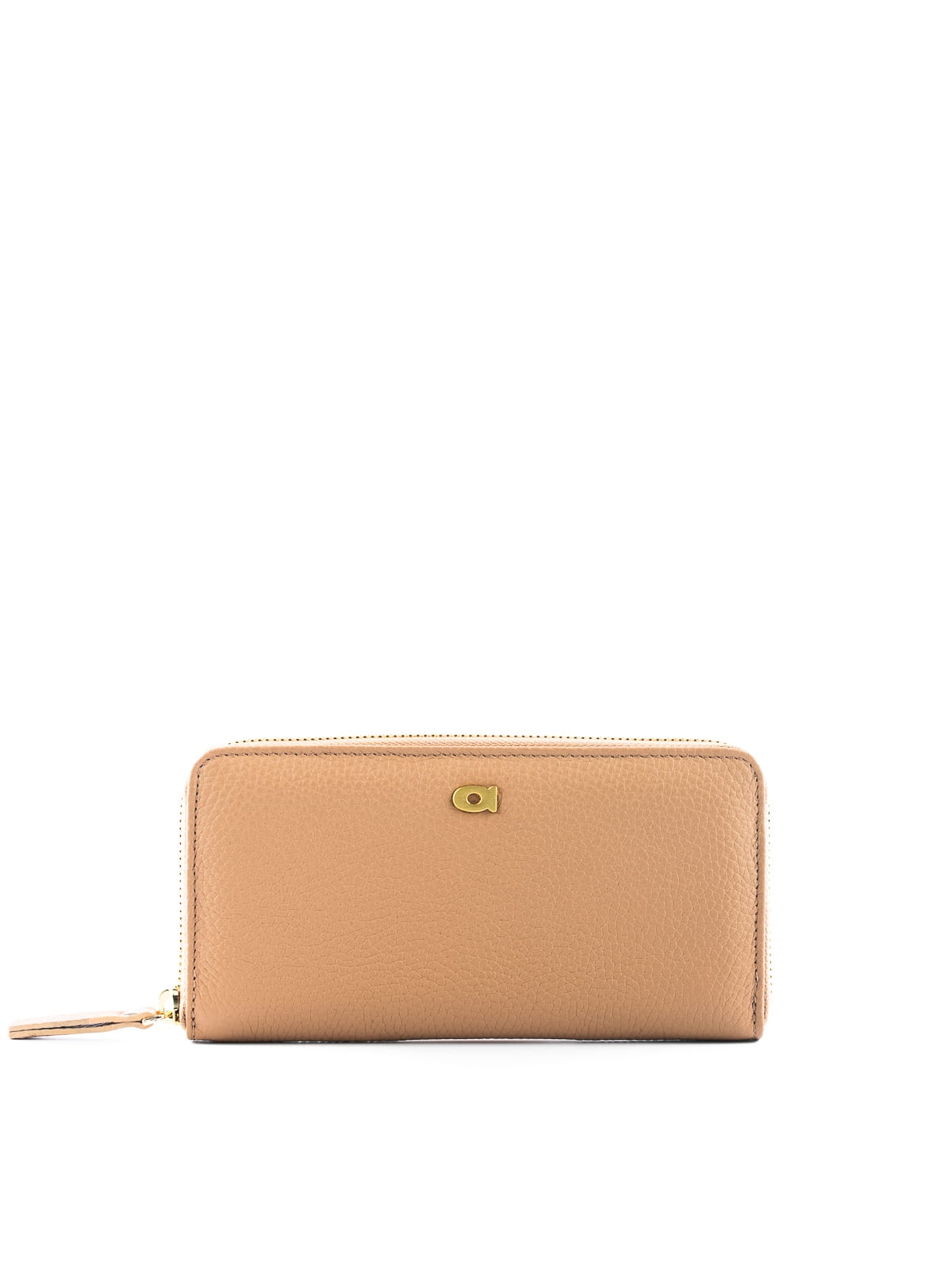 MADISON beżowy  skórzany portfel damski groszek.JPG