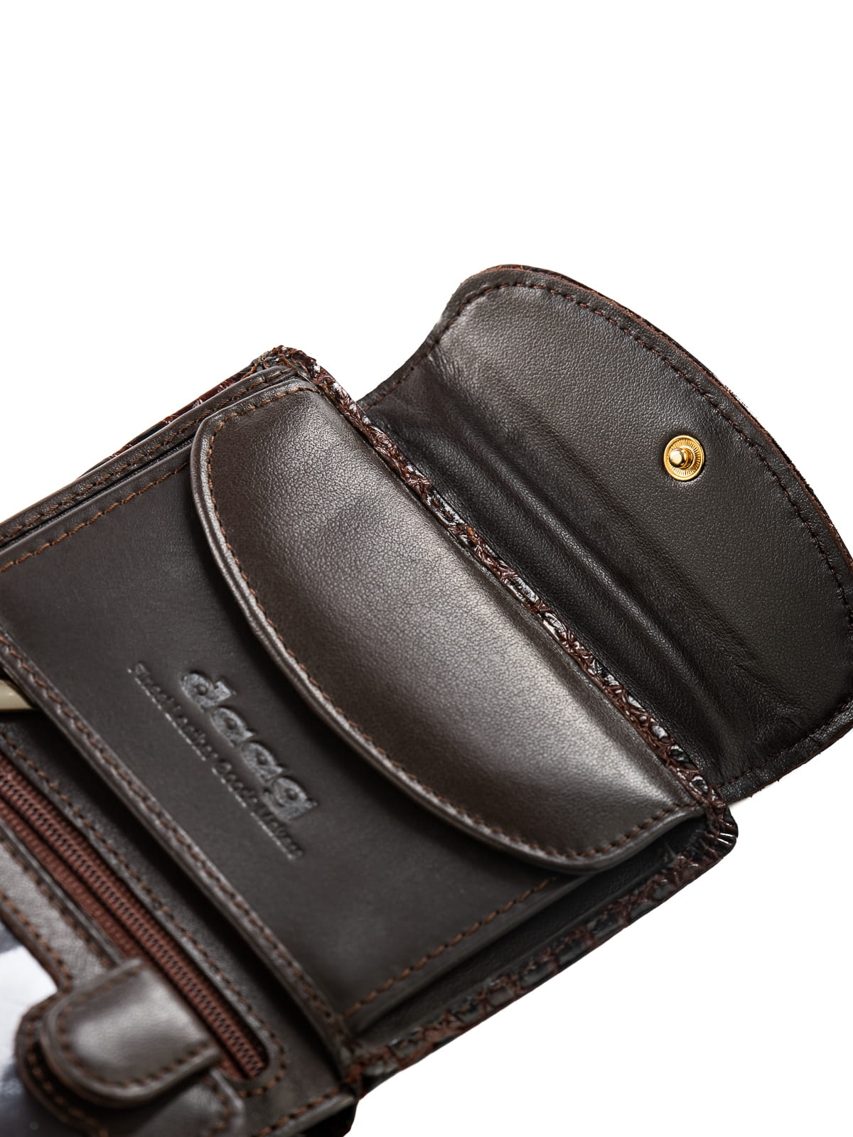 MELANIE brązowy skórzany croco portfel damski croco.JPG