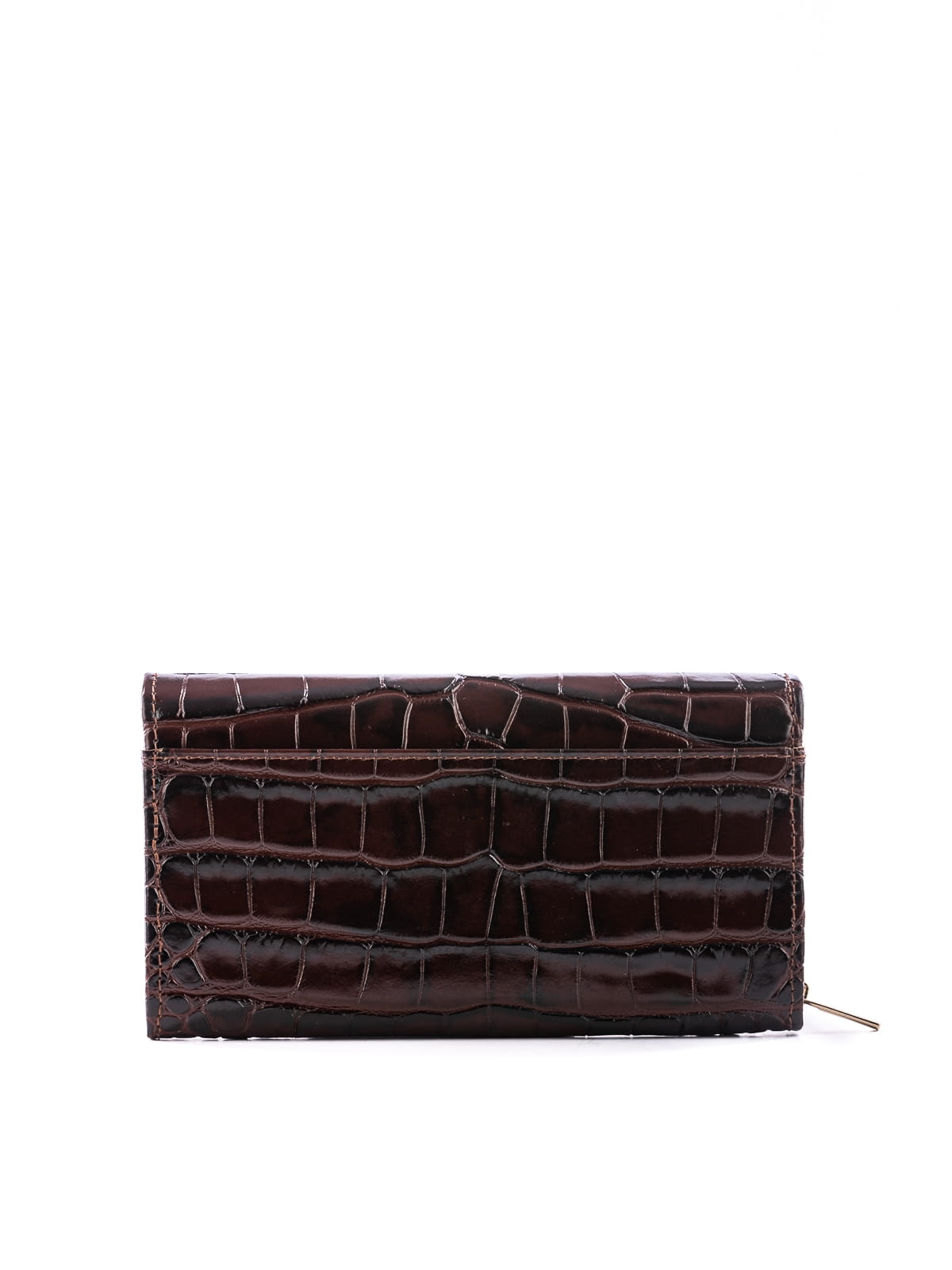 ELVA brąz skórzany portfel damski croco.JPG