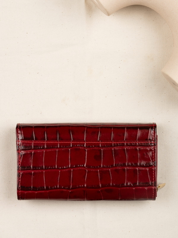 ELVA czerwony croco skórzany portfel damski croco.JPG